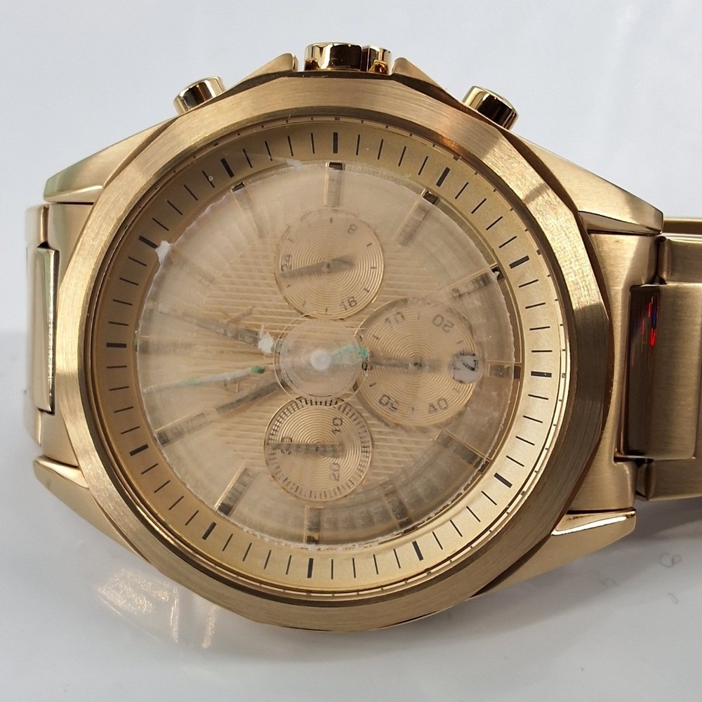 Armani Exchange Men's AX2602 Drexler Gold Watch Untested For Parts Box